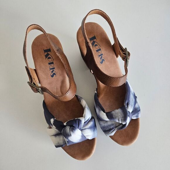 Korks | Natalia Knot Tie Dye Block Sandal Heels, Womens 7 - Picture 5 of 10